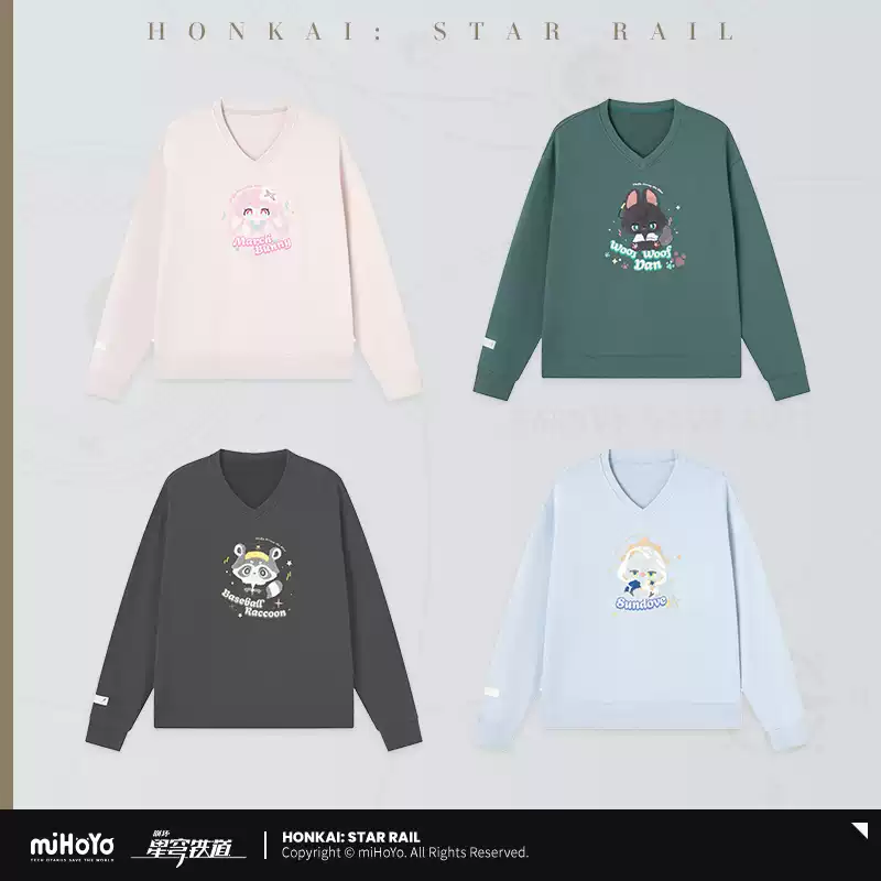 Sweatshirt - Fluffy Across the Blue Series Acrylic - Honkai: Star Rail